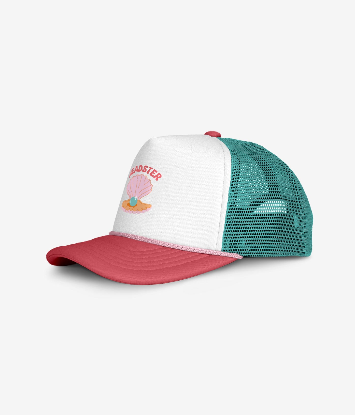 Girly Pearl Trucker Hat - White