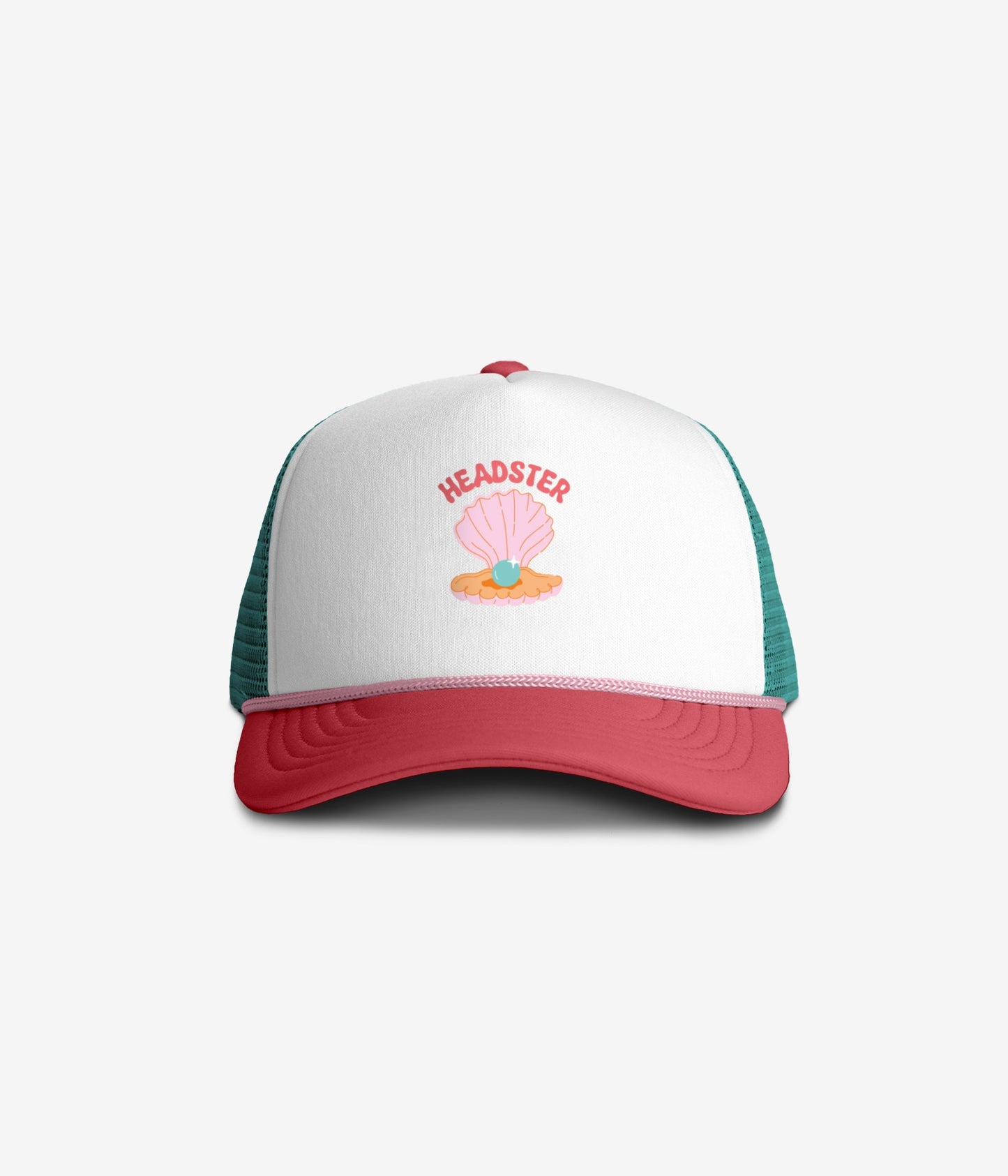 Girly Pearl Trucker Hat - White