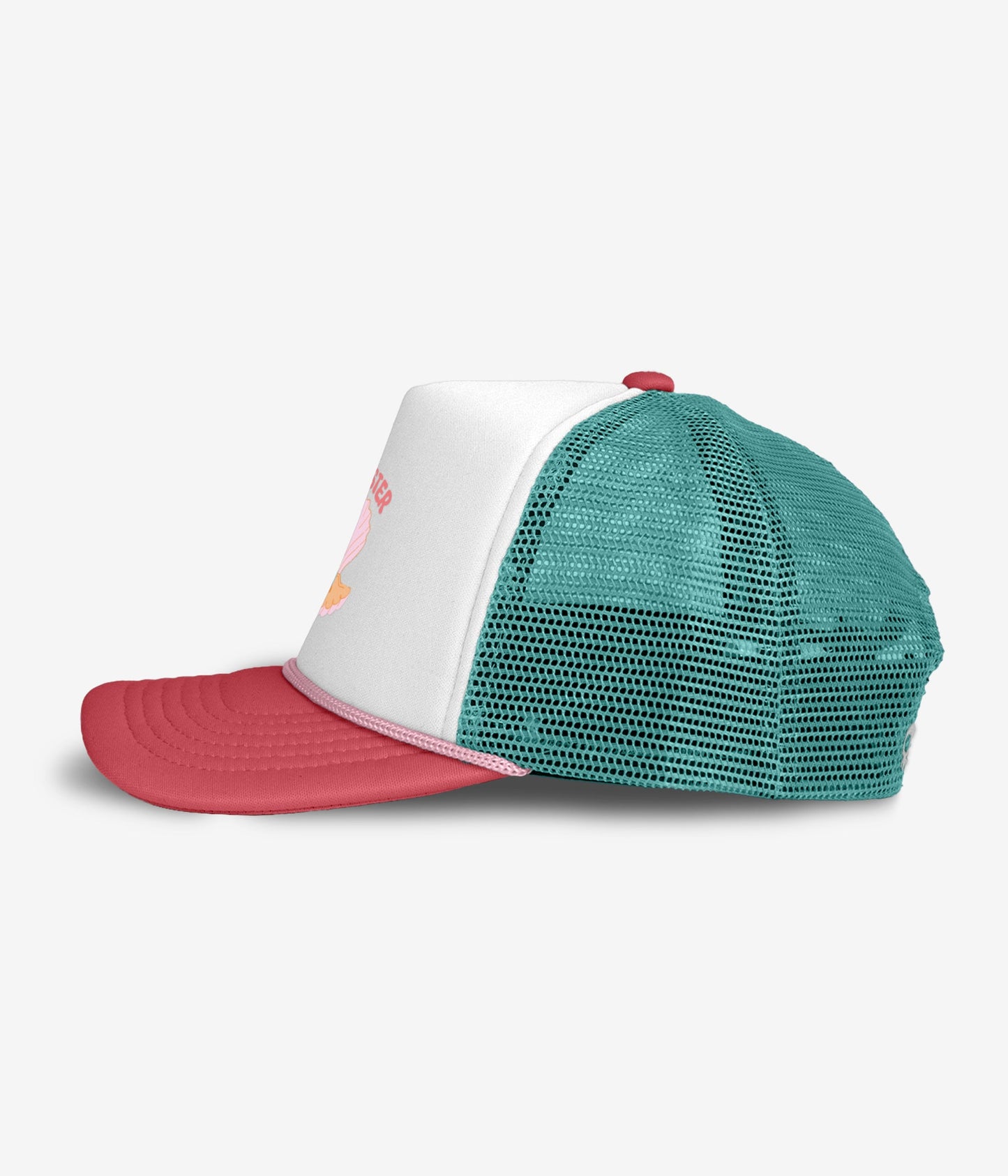 Girly Pearl Trucker Hat - White