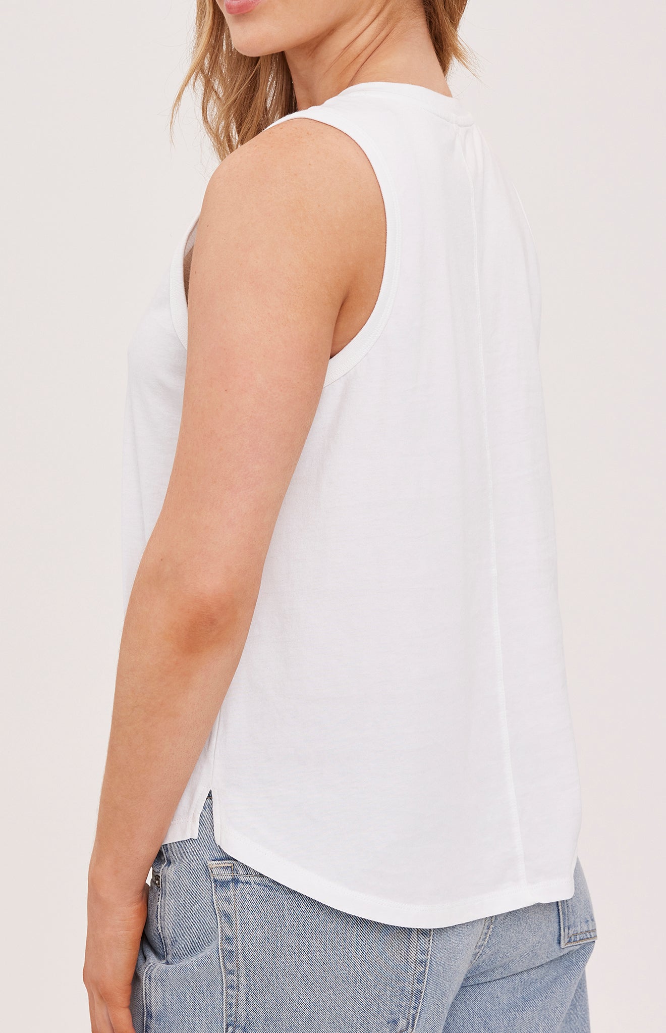 Gisele Cotton Tank - White