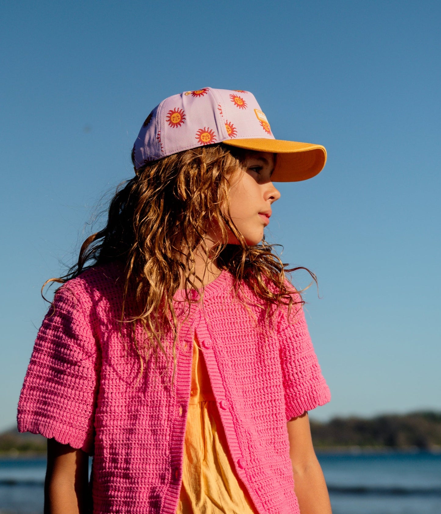 Horizon Sun Curved Brim Snapback - Smart Pink