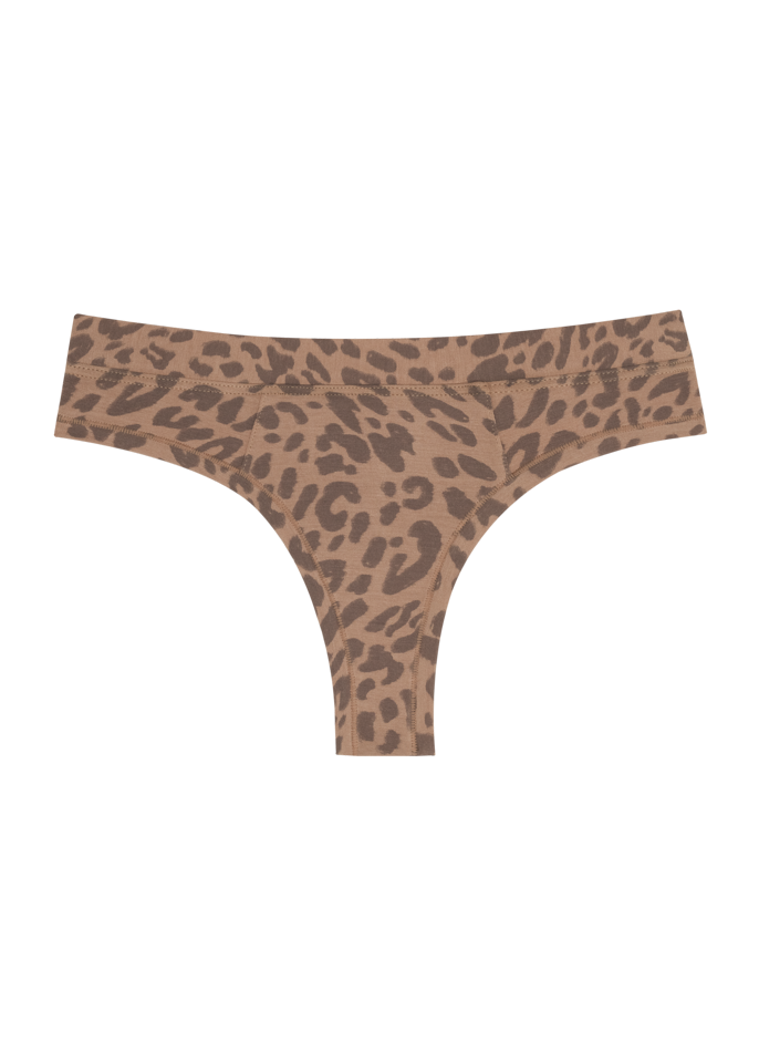 Thong Mineral Underwear - Tan Leopard
