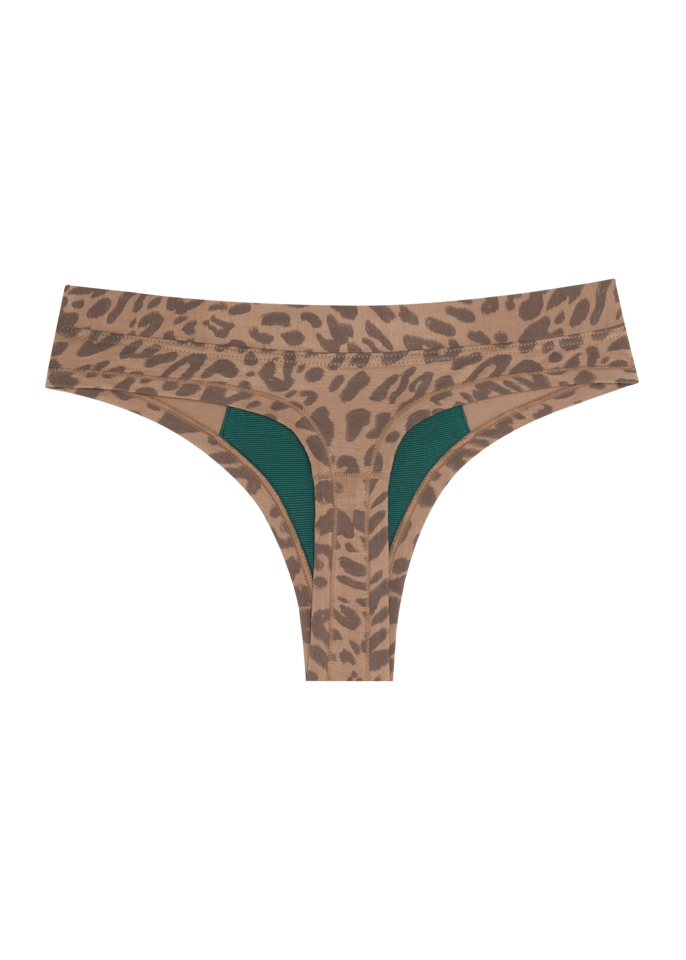 Thong Mineral Underwear - Tan Leopard
