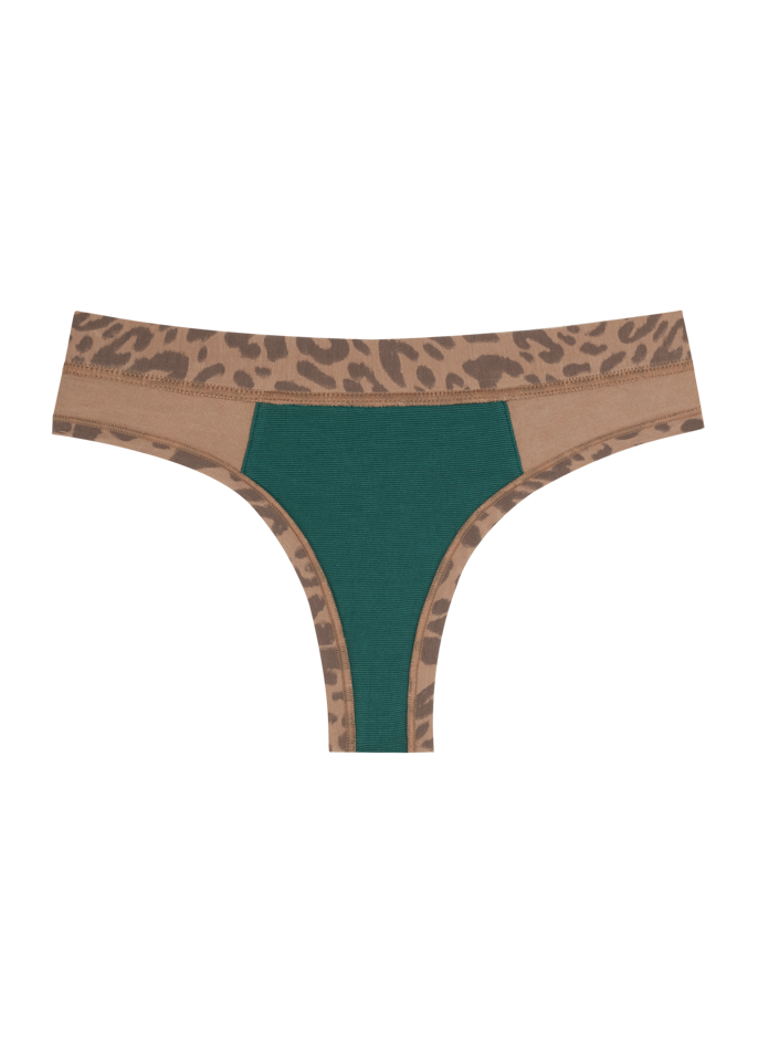 Thong Mineral Underwear - Tan Leopard