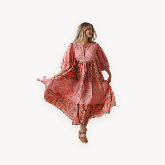 Lilah Maxi Dress - Kamala Pink
