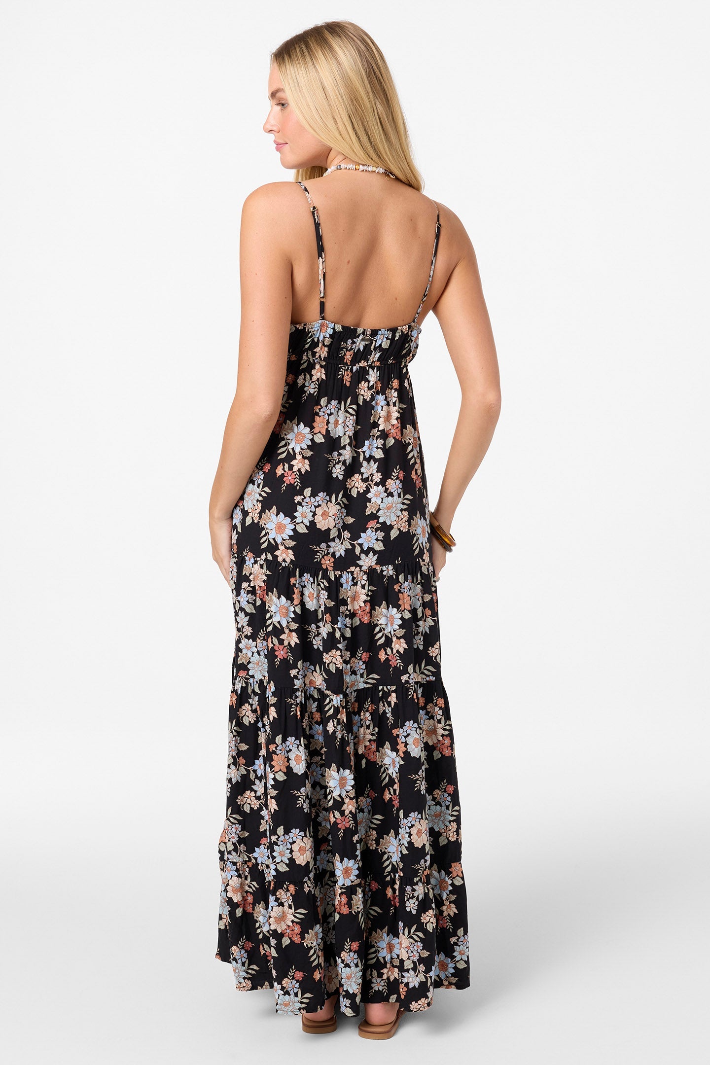 Lillie Bali Floral Maxi Dress - Black