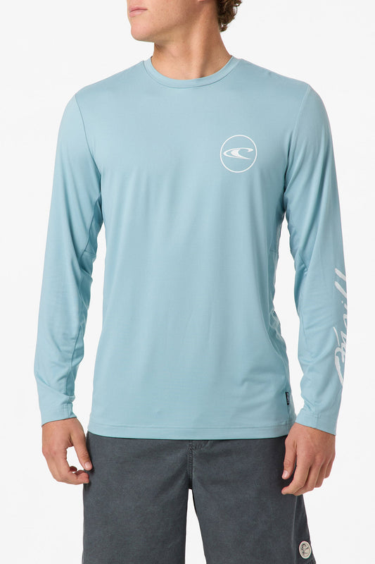 Logo UPF LS Tee - Stone Blue