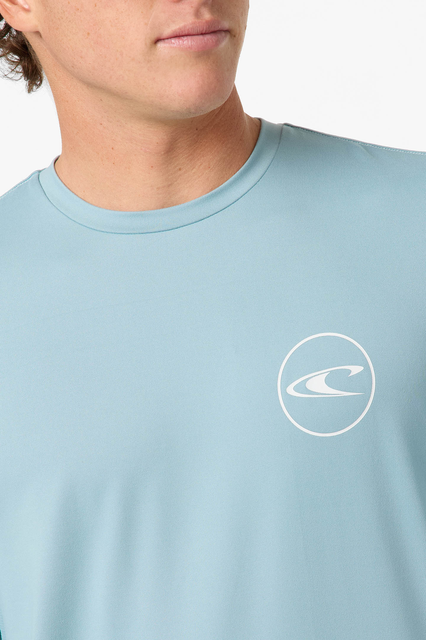 Logo UPF LS Tee - Stone Blue