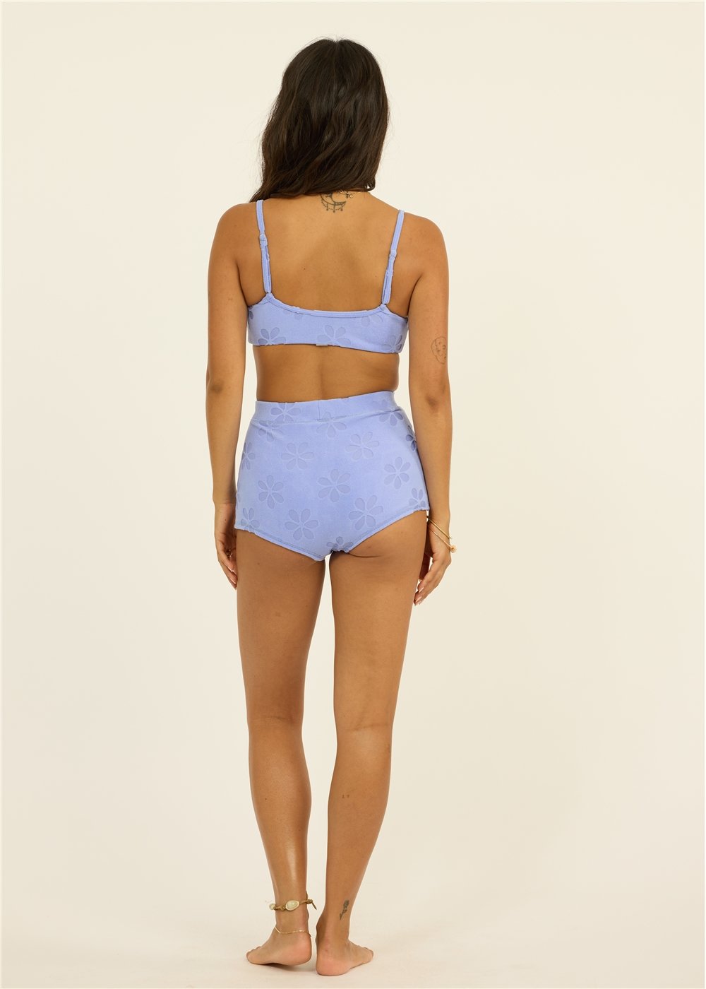 Love Struck Terry Bralette Swim Top - Blissful Blue