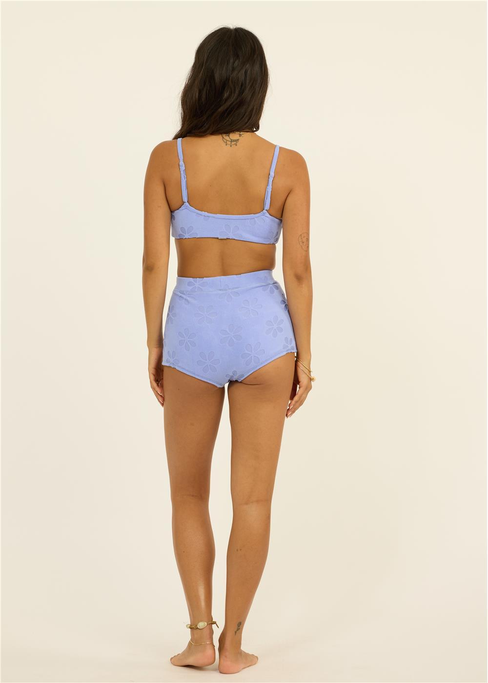 Love Struck Terry High Waist Surf Short - Blissful Blue