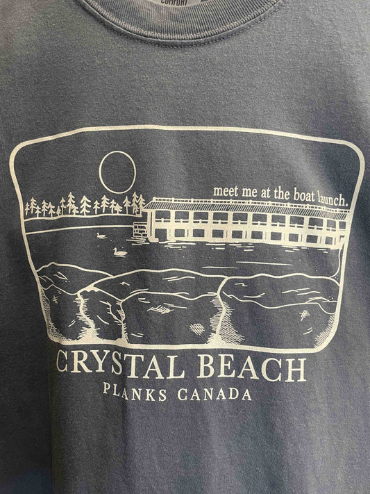 meet me at the boat launch Tee - Lake Blue