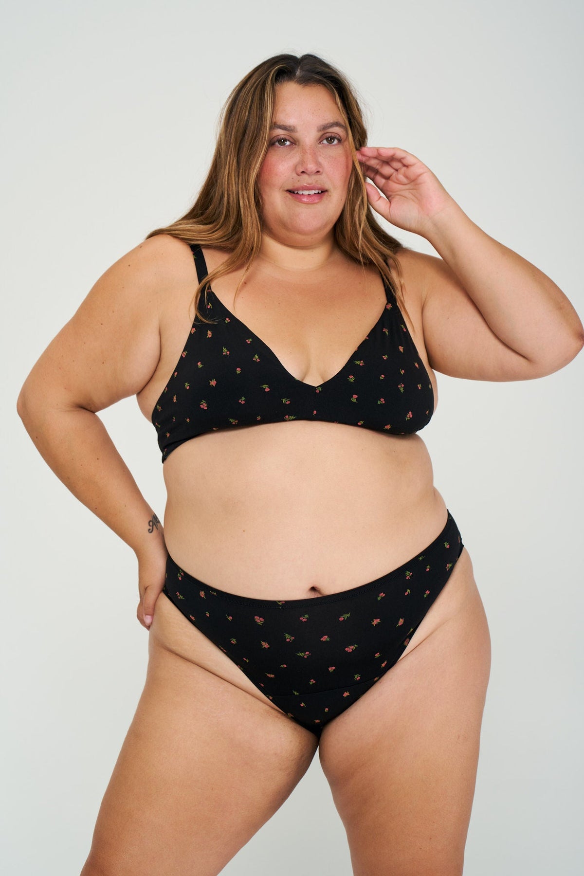 High Rise Bikini Mineral Underwear - Midnight Rose