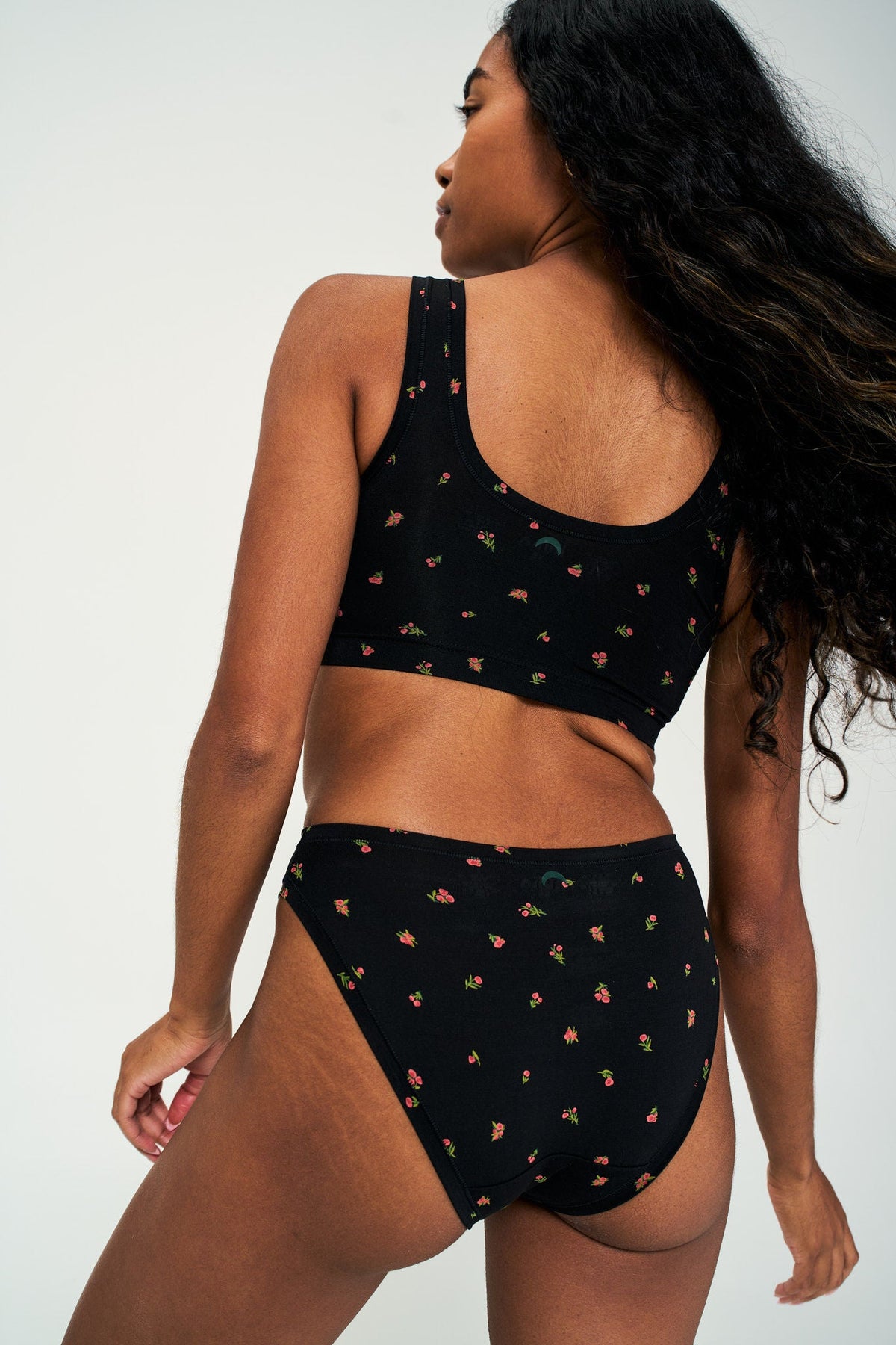 High Rise Bikini Mineral Underwear - Midnight Rose