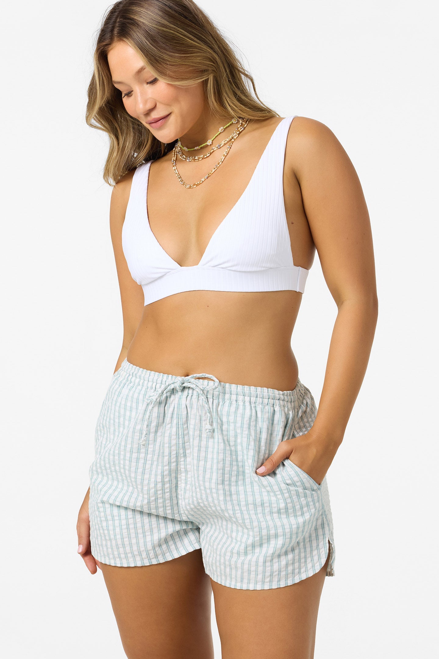 Millie Seersucker Short - Winter White