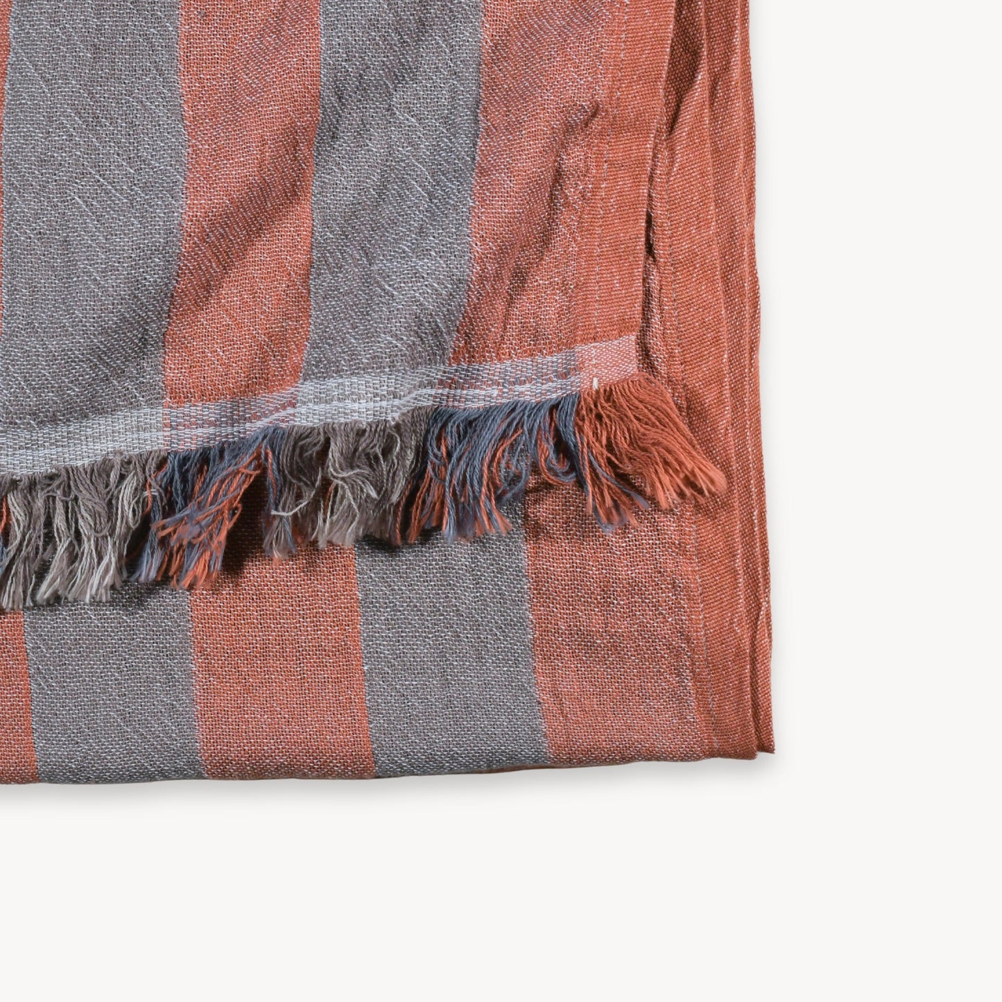 Turkish Cotton Towel - Monica Stripe Peach Paper