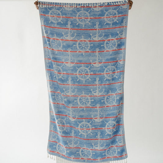 Turkish Cotton Towel - Nautical