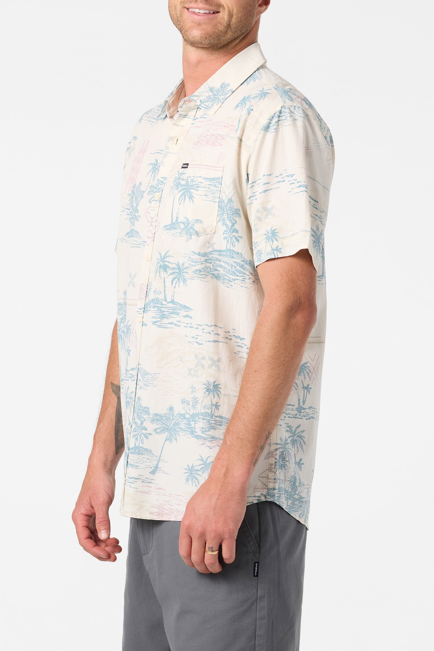 Oasis Standard SS Woven Shirt - Cream
