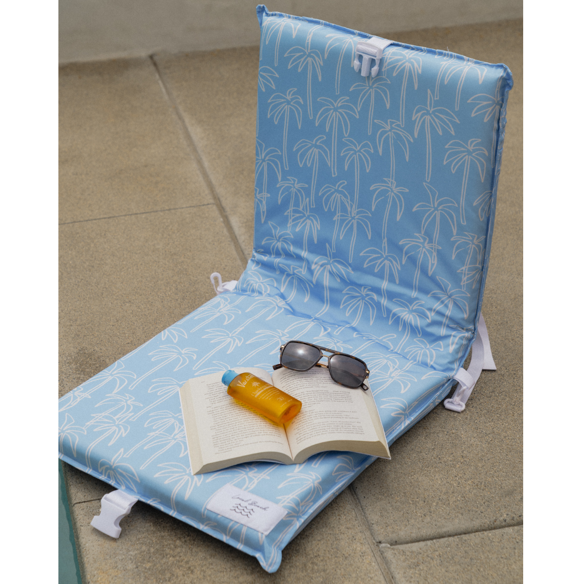 Palms Backpack Reclining Beach Lounger - Tan or Blue