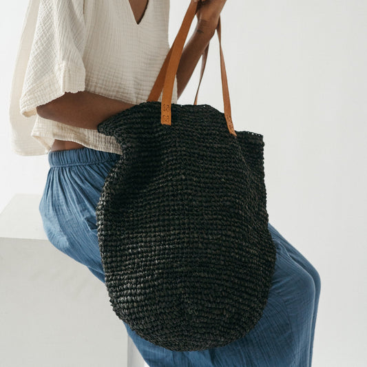 Raffia Bag - Black