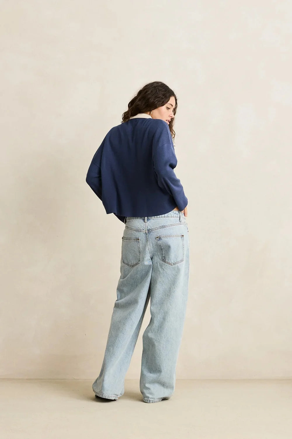 Rugby Polo Knit Sweater - Navy