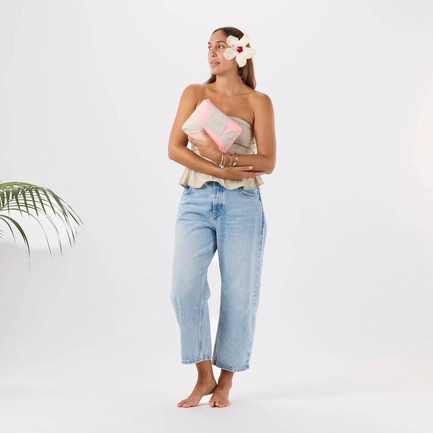 Salina Tiny Stripe Small Pouch – Tropical