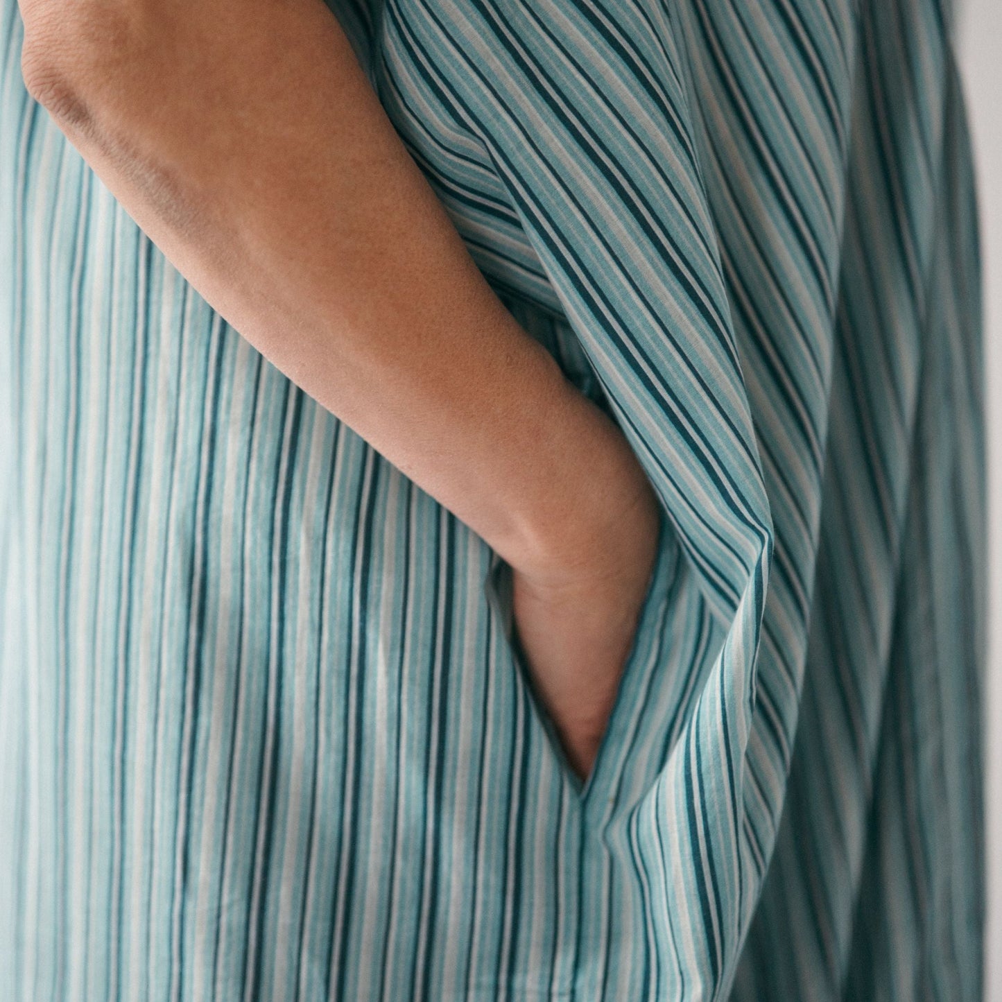 Sol Kaftan - Turquoise Stripe