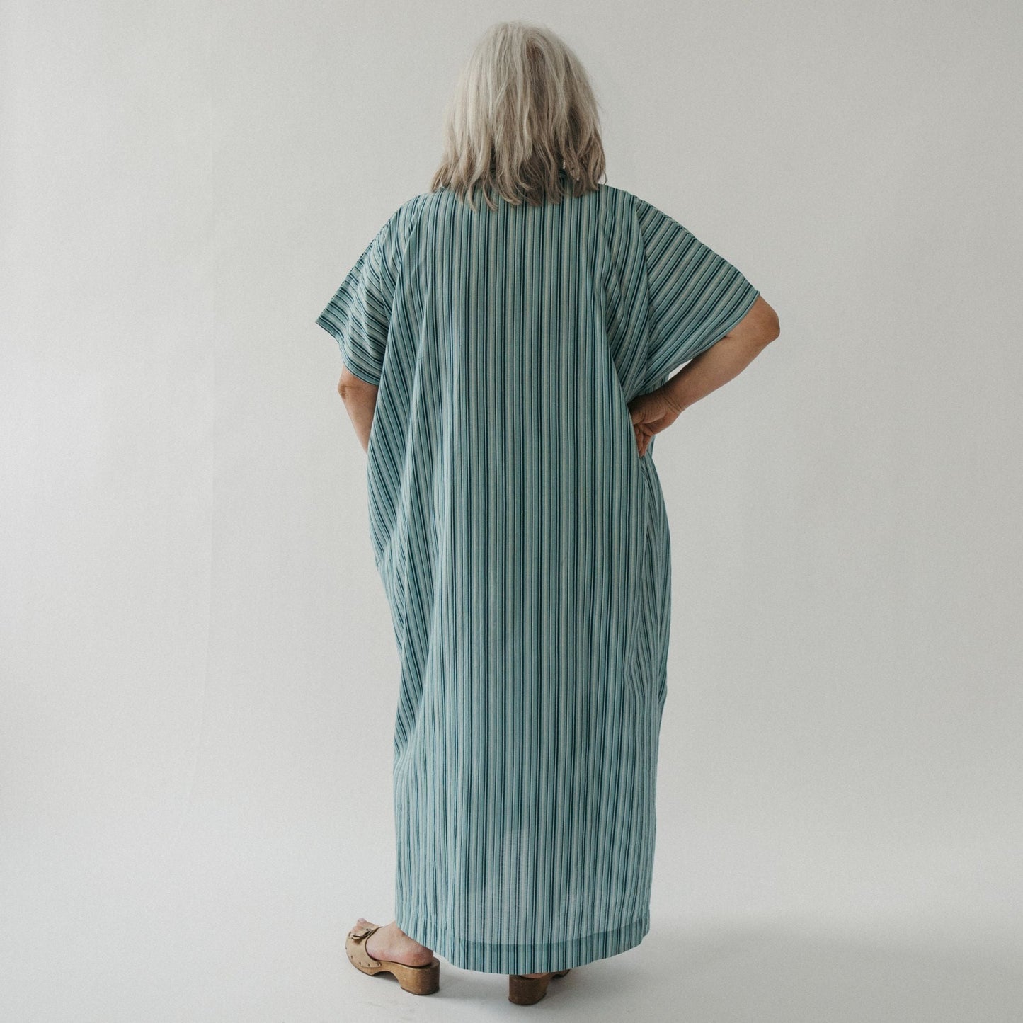 Sol Kaftan - Turquoise Stripe