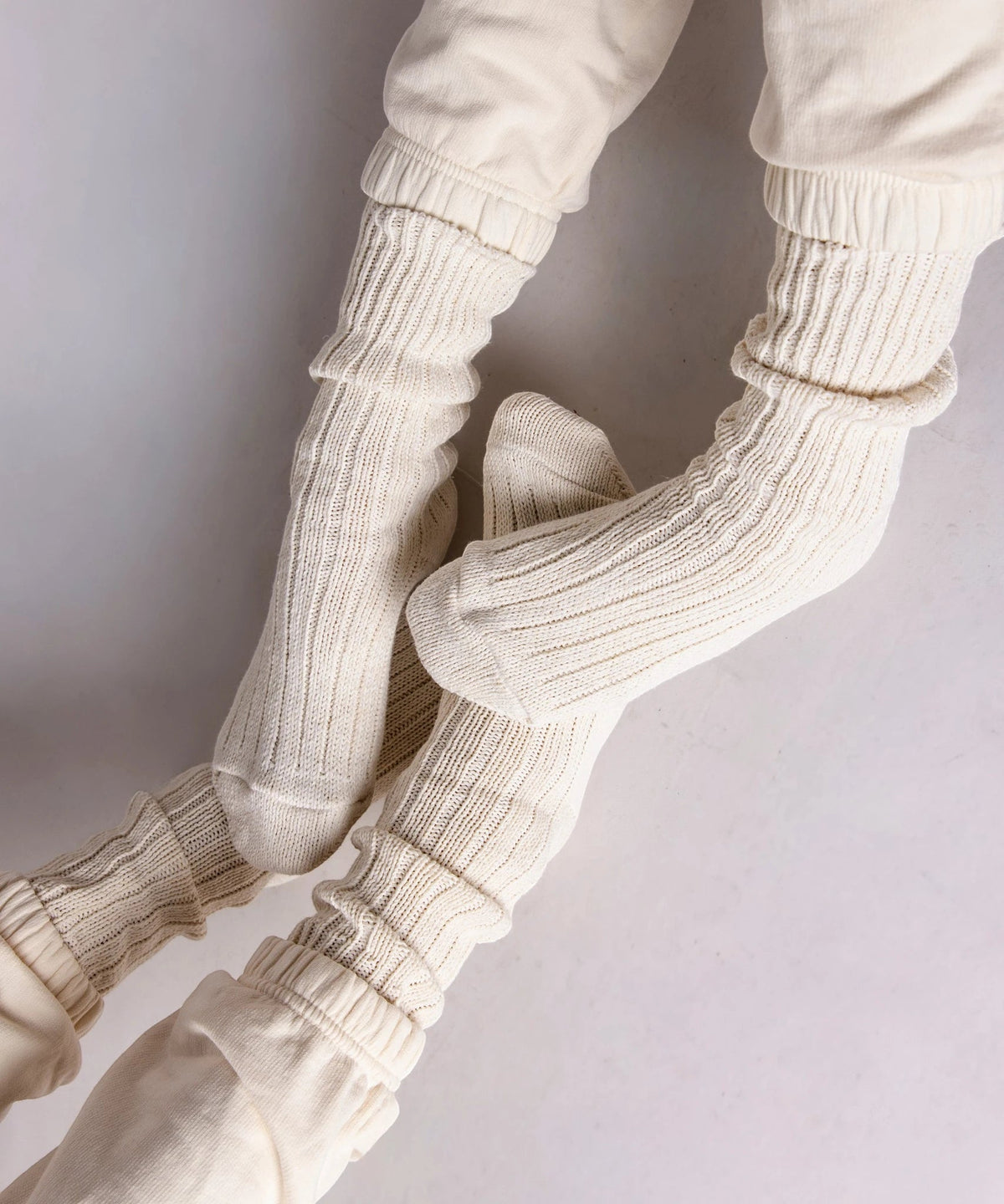 Thick Cotton Socks - Ecru