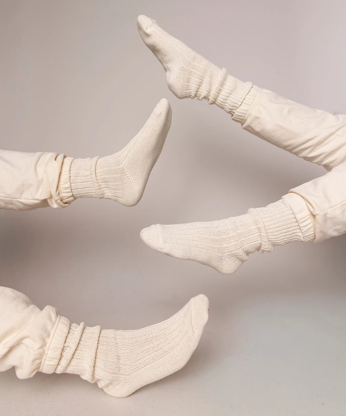 Thick Cotton Socks - Ecru