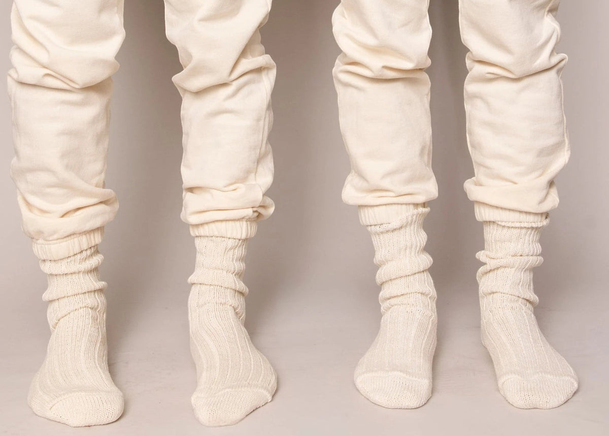 Thick Cotton Socks - Ecru
