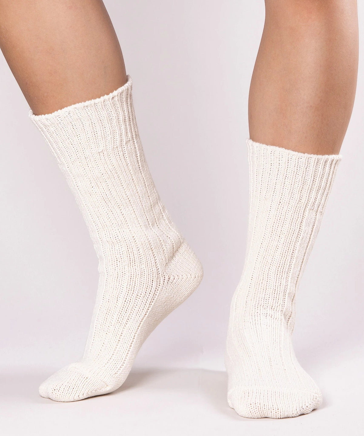 Thick Cotton Socks - Ecru