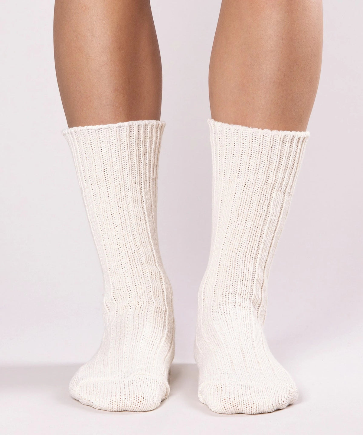 Thick Cotton Socks - Ecru