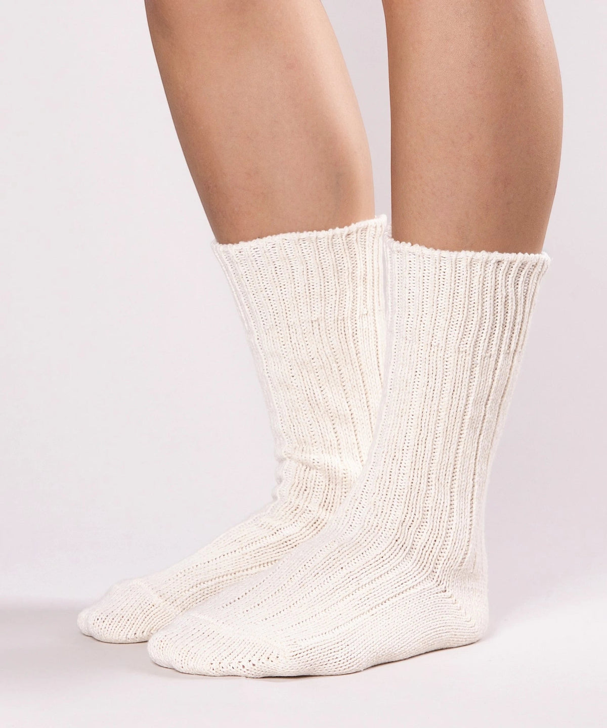 Thick Cotton Socks - Ecru