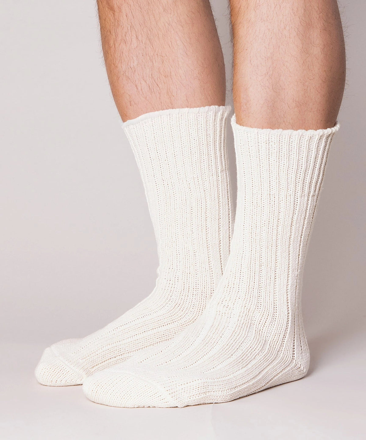 Thick Cotton Socks - Ecru