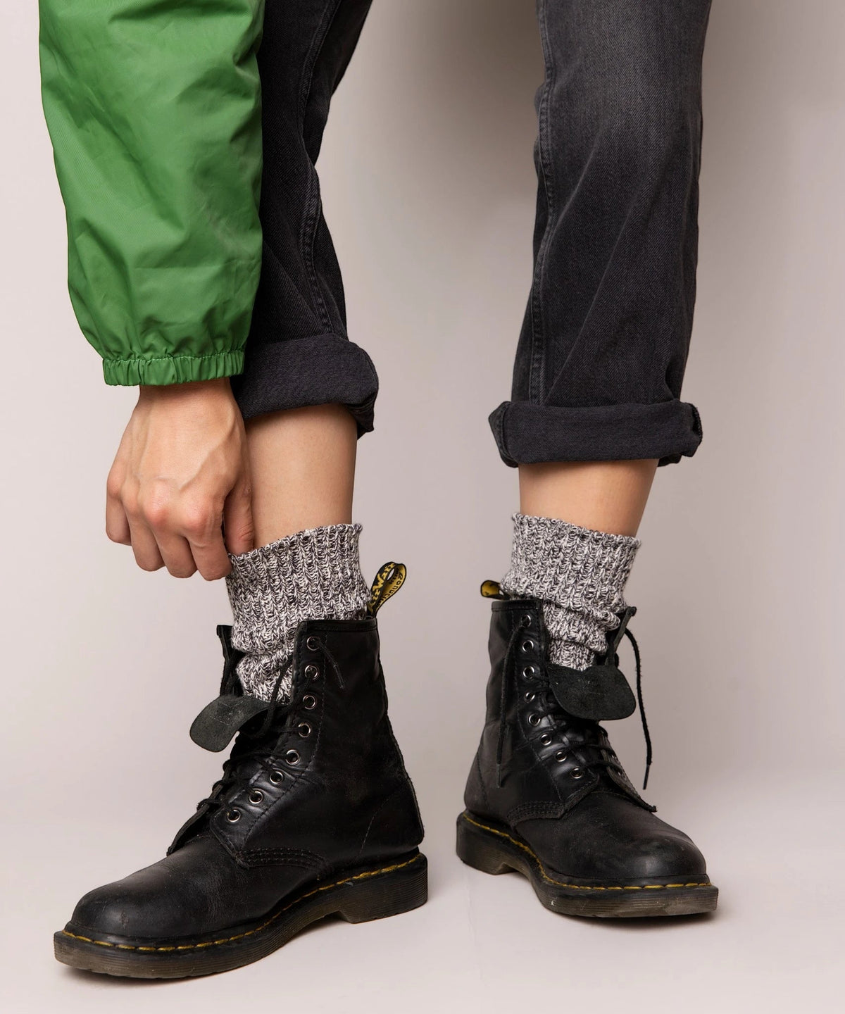 Thick Cotton Socks - Salt and Pepper