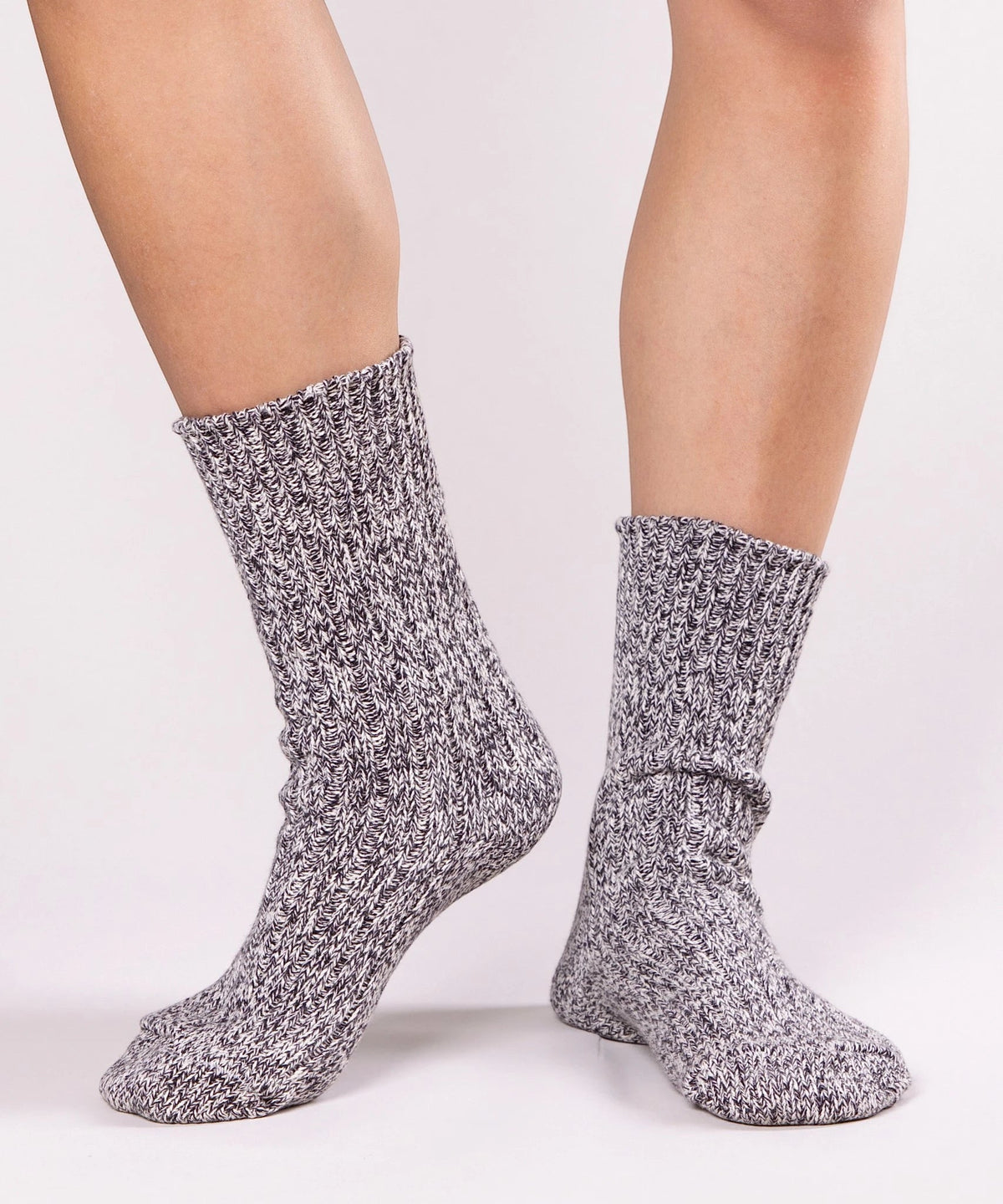 Thick Cotton Socks - Salt and Pepper
