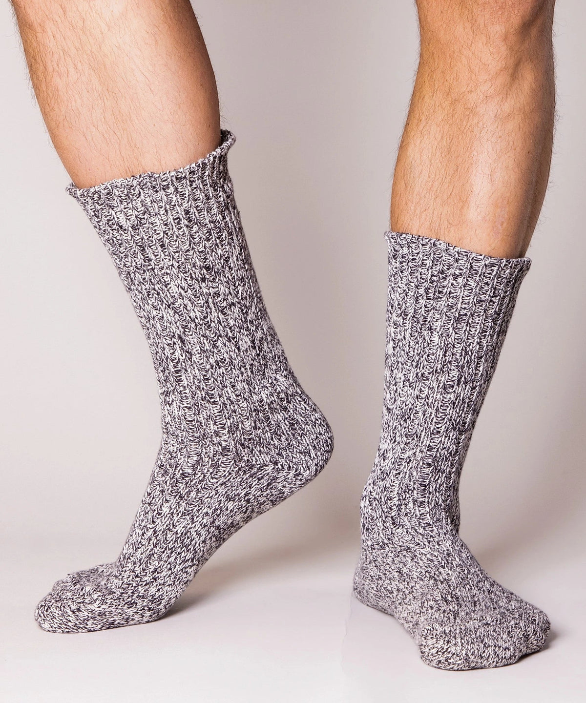 Thick Cotton Socks - Salt and Pepper