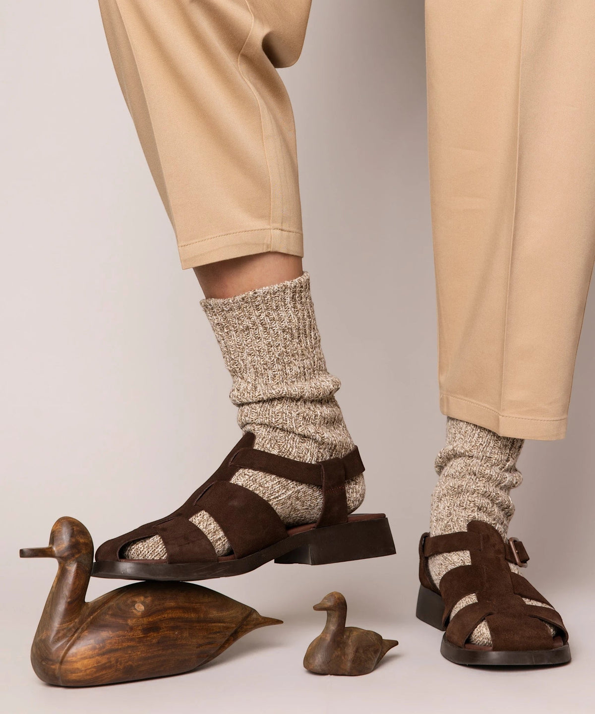 Thick Cotton Socks - Sand Mix