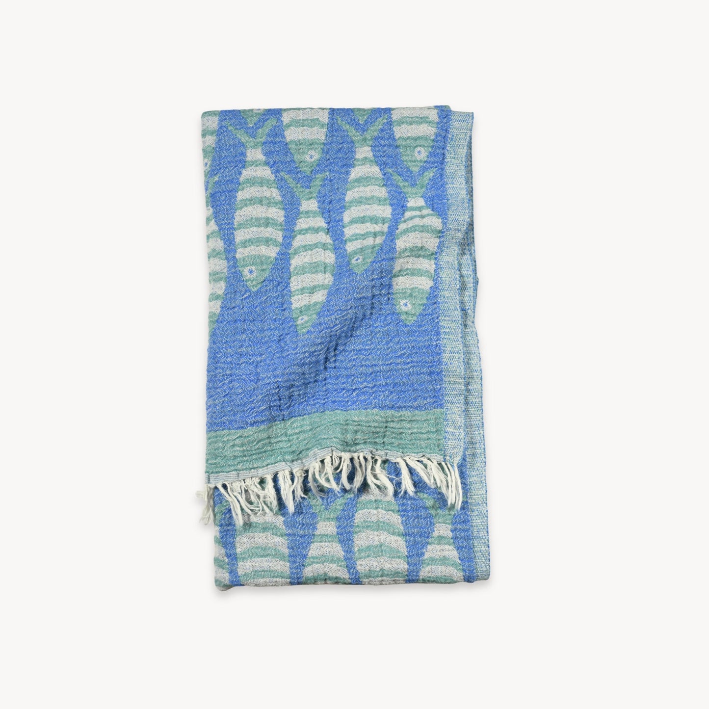 Turkish Cotton Towel - Traveling Fish