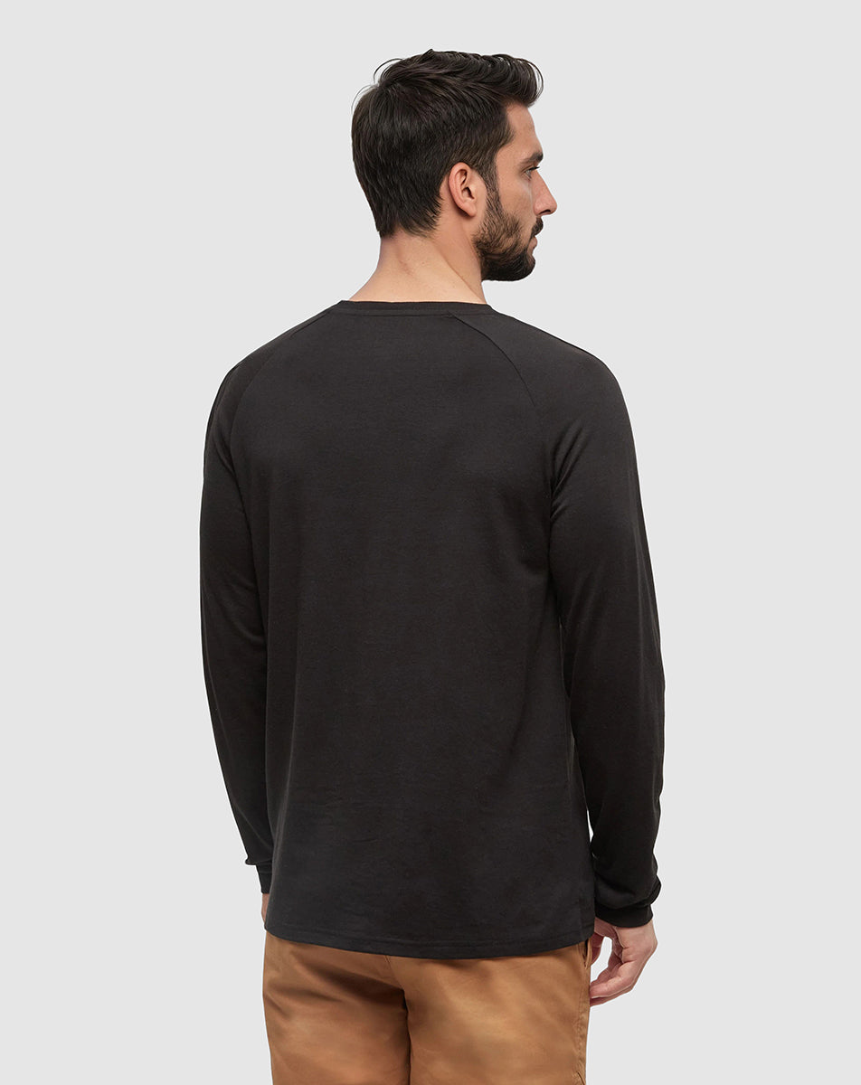 Baker Henley Longsleeve - Meteorite Black