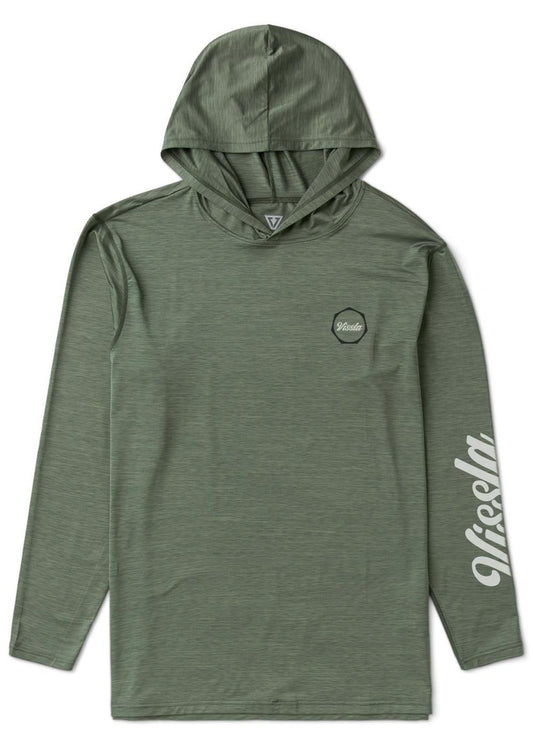 Twisted Eco Hooded Long Sleeve Sun Shirt - Army Heather