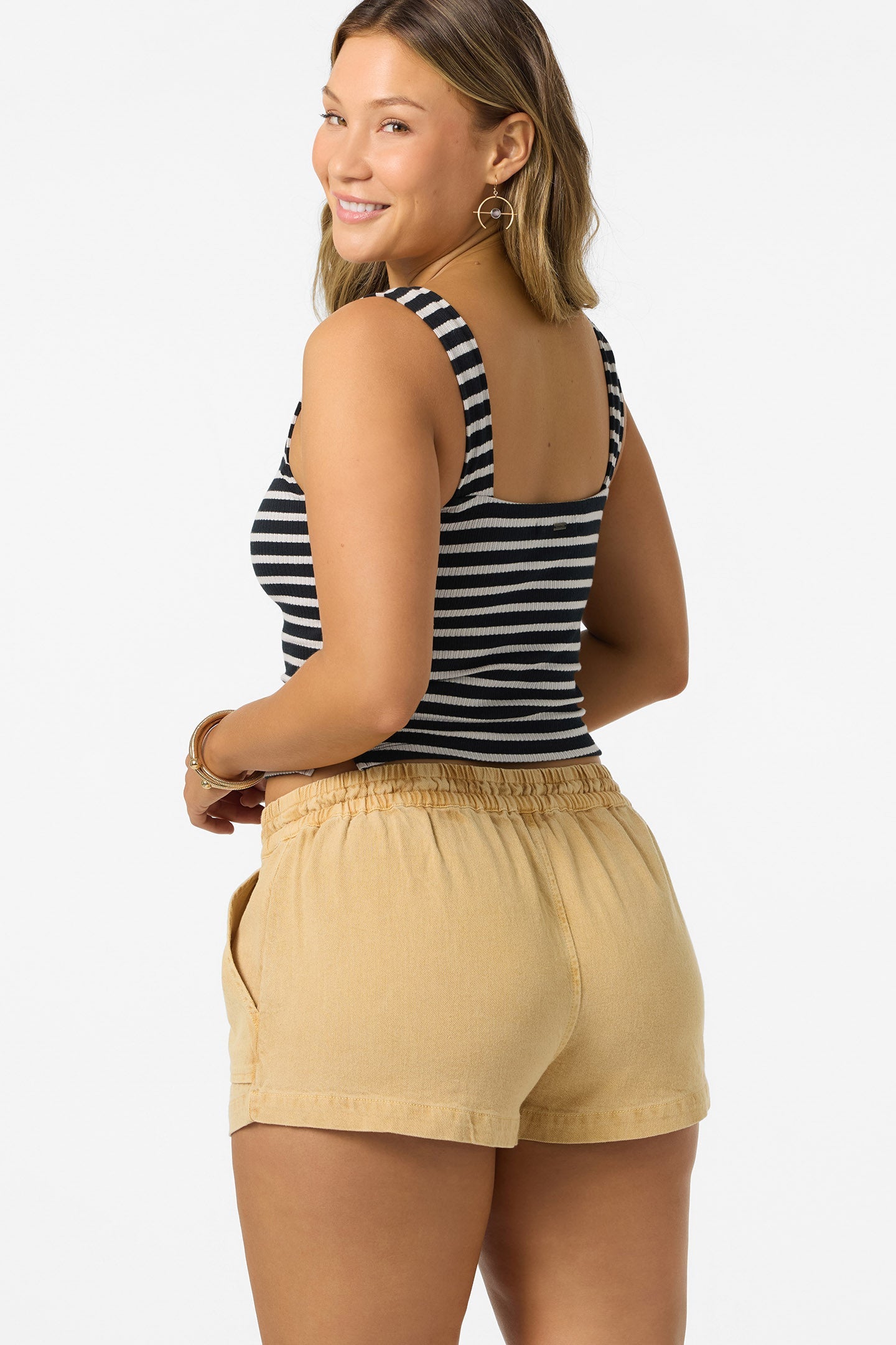 Vanessa Mini Stripe Tank - Black