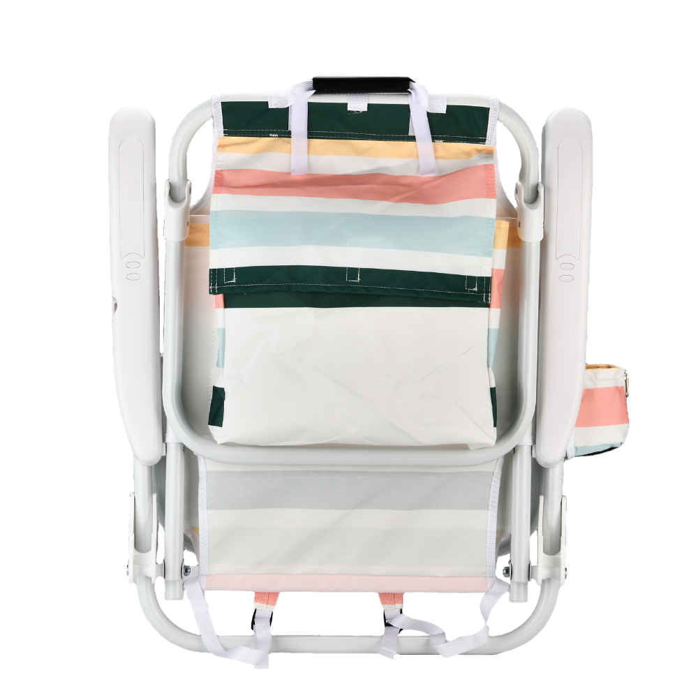 Vintage Multi Stripe Reclining Backpack Beach Chair - Multi Stripe