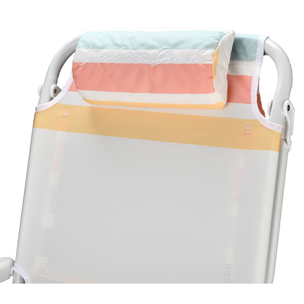 Vintage Multi Stripe Reclining Backpack Beach Chair - Multi Stripe