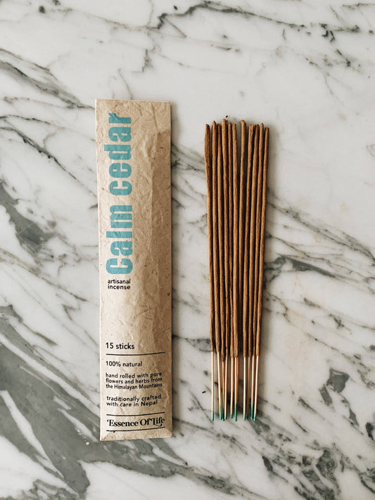Handcrafted 100% Natural Artisanal incense - Calm Cedar