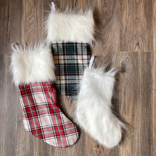 Faux Fur Christmas Stockings
