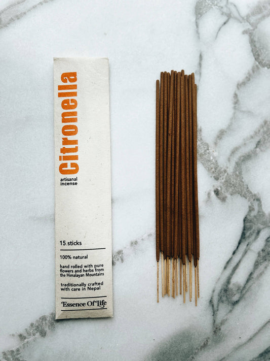 Handcrafted 100% Natural Artisanal incense - Citronella