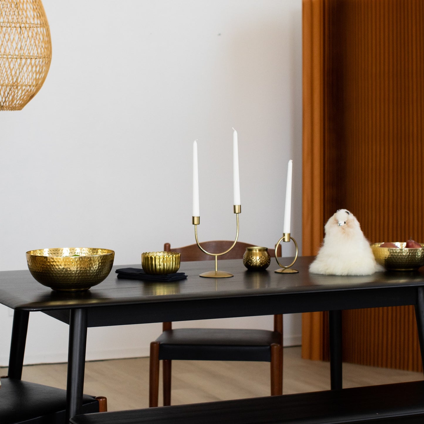 Asymmetrical Candle Holder - Gold