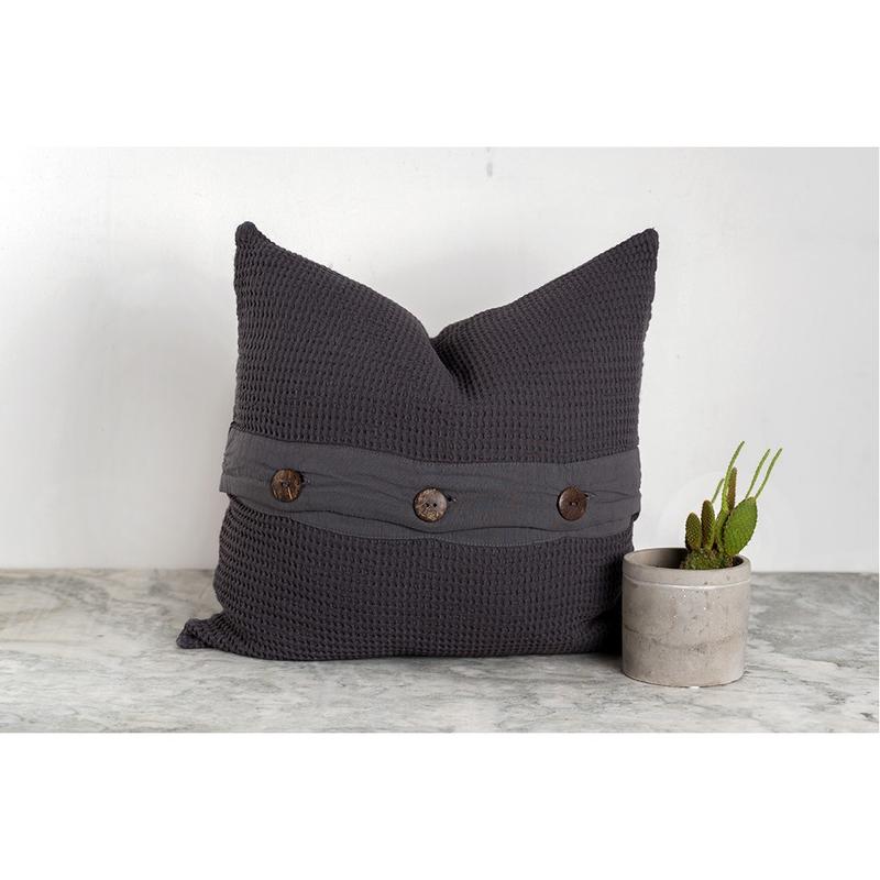 Wave Pillow - Charcoal