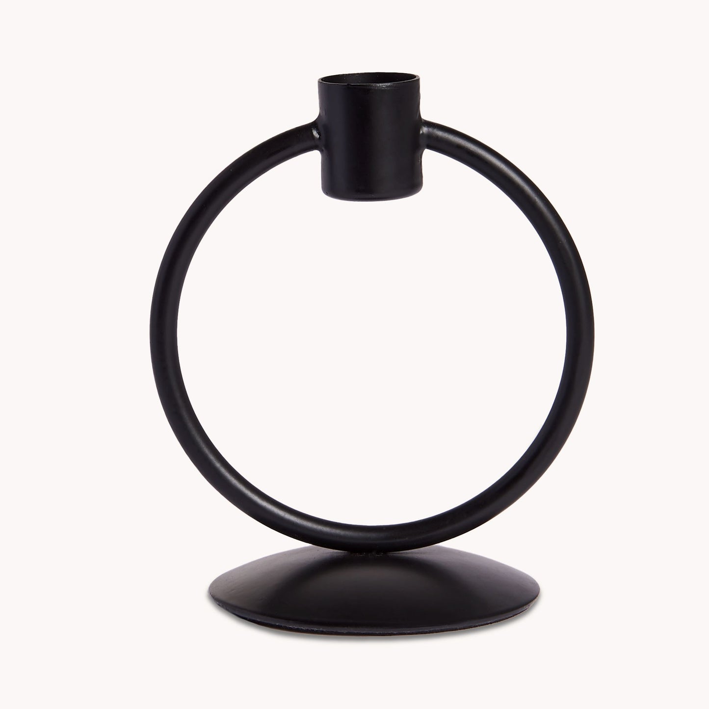 Circle Candle Holder - Black